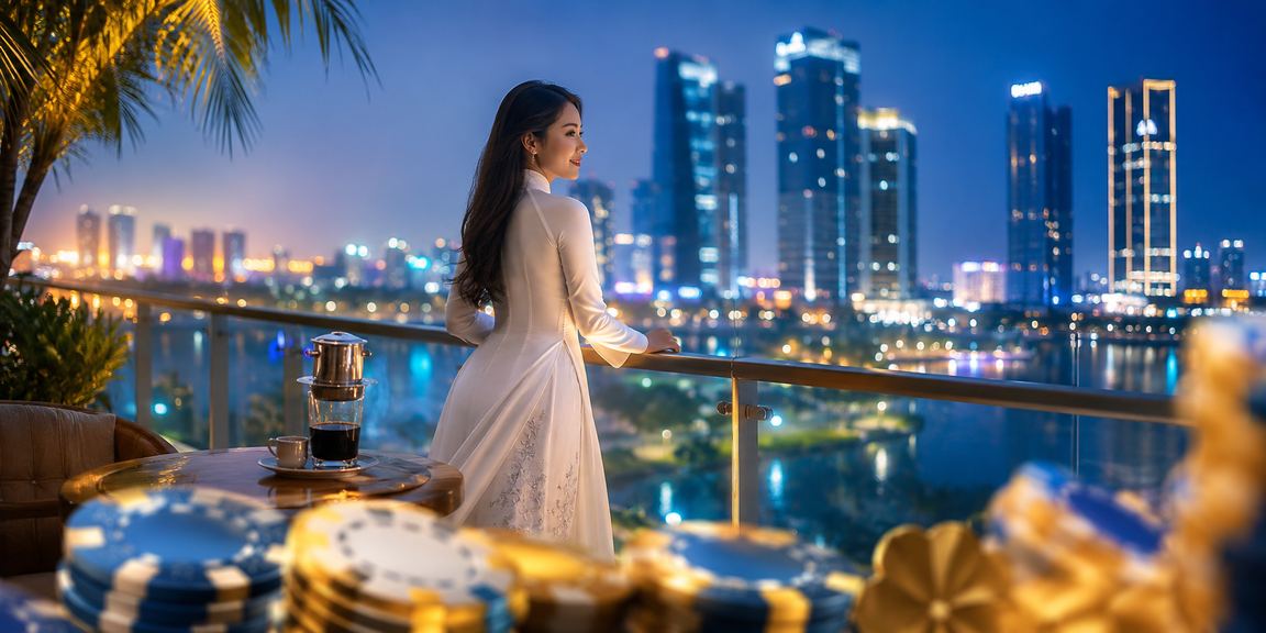 Người phụ nữ áo dài Hà Nội trải nghiệm nền tảng cá cược trực tuyến trên điện thoại